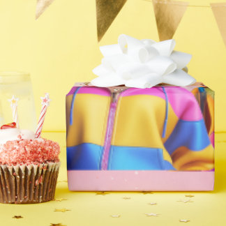 three doll wrapping paper presentpapper