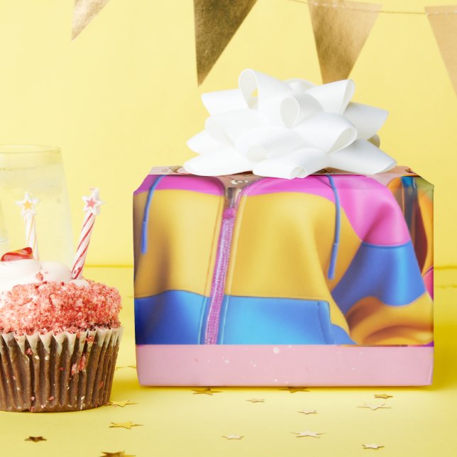 three doll wrapping paper presentpapper (Födelsedagsfest)