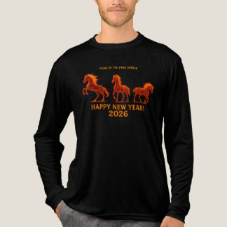 Three Fire Horses Fiery Stallion Zodiac Design T Shirt