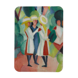 "Three Girls" Art Magnet