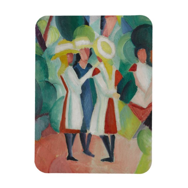 "Three Girls" Art Magnet (Vertikal)