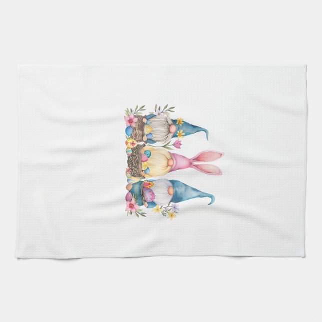 Three Gnome Easter Gnome Easter Egg T-Shirt Kökshandduk (Horisontell)