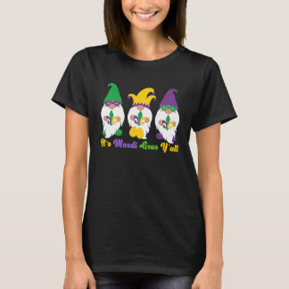 Three Gnome Mardi Gras Peace Love  Mardi Gras Carn T Shirt