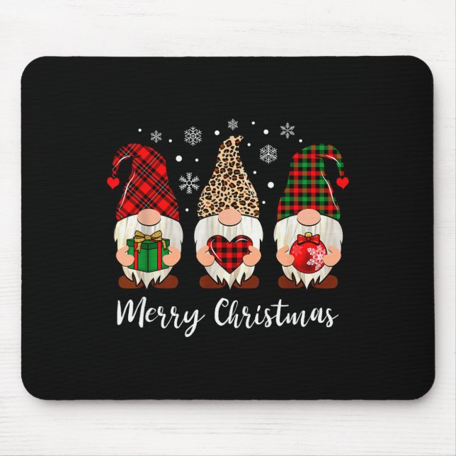 Three Gnome Shirt For Women Merry Christmas Buffal Musmatta (Framsidan)
