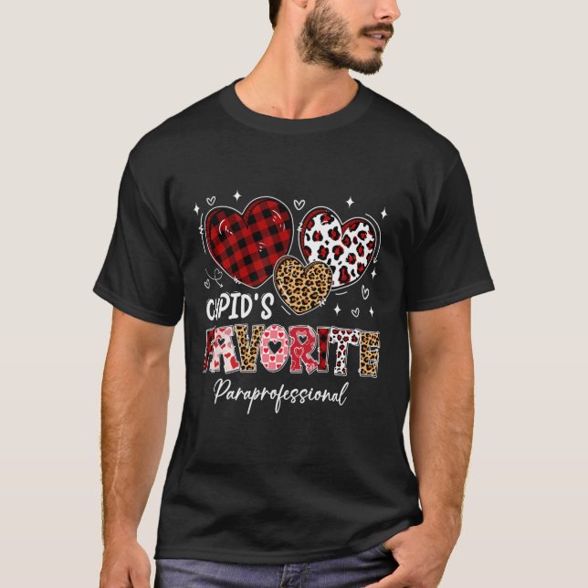 Three Hearts Cupids Favorit Paraprofessionell Val T Shirt (Framsida)