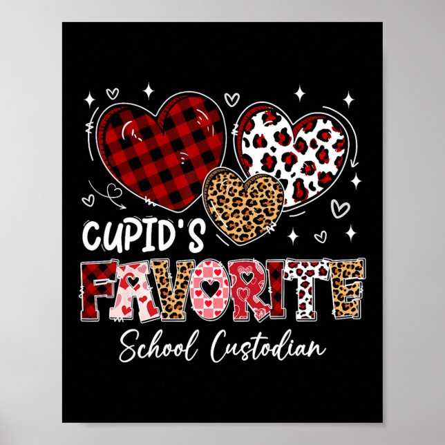 Three Hearts Cupid's Favorite School Custodian Val Poster (Framsidan)