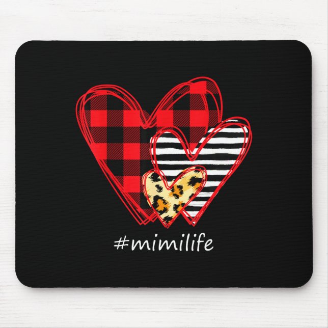 Three Hearts Leopard Buffalo Plaid Mimi Life Valen Musmatta (Framsidan)