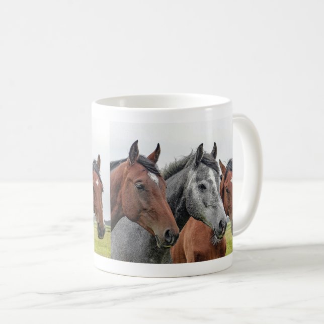 Three horse kaffemugg (Framsida höger)