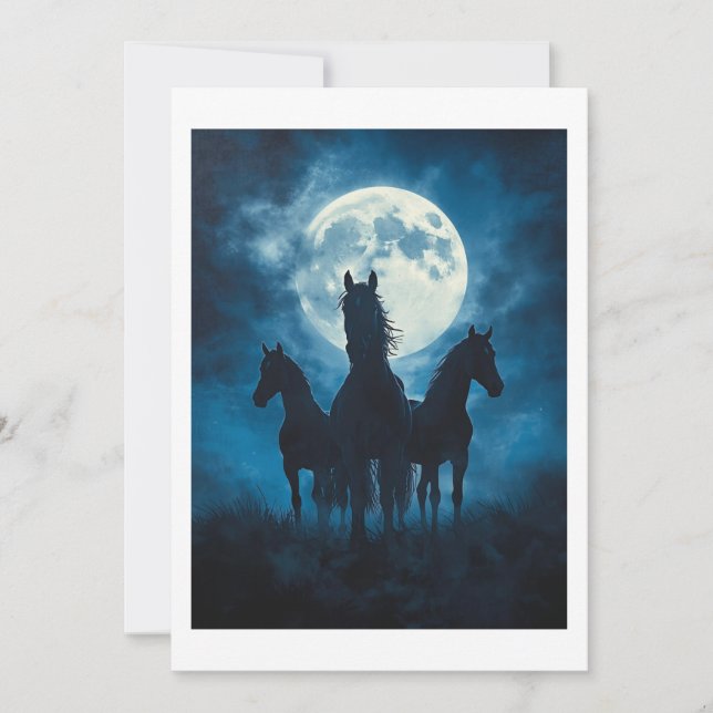 Three Horse Moon Tack Kort (Framsida)