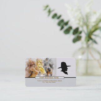 Three Horses Western Business Card Visitkort