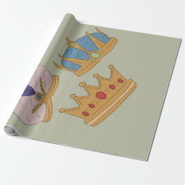 THREE KING CROWN WRAPPING PAPER PRESENTPAPPER