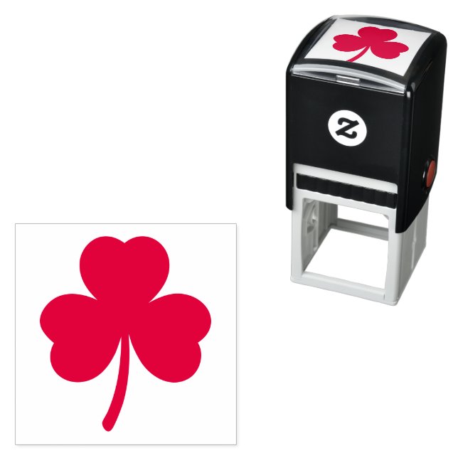 Three Leaf Clover Personalized Self Inking Stamp Självfärgande Stämpel (In Situ)