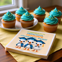 Three Little Baby Geese Graduation Party Pappersservett