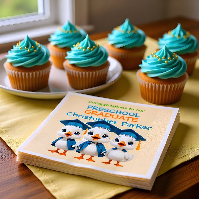 Three Little Baby Geese Graduation Party Pappersservett (Skapare uppladdad)