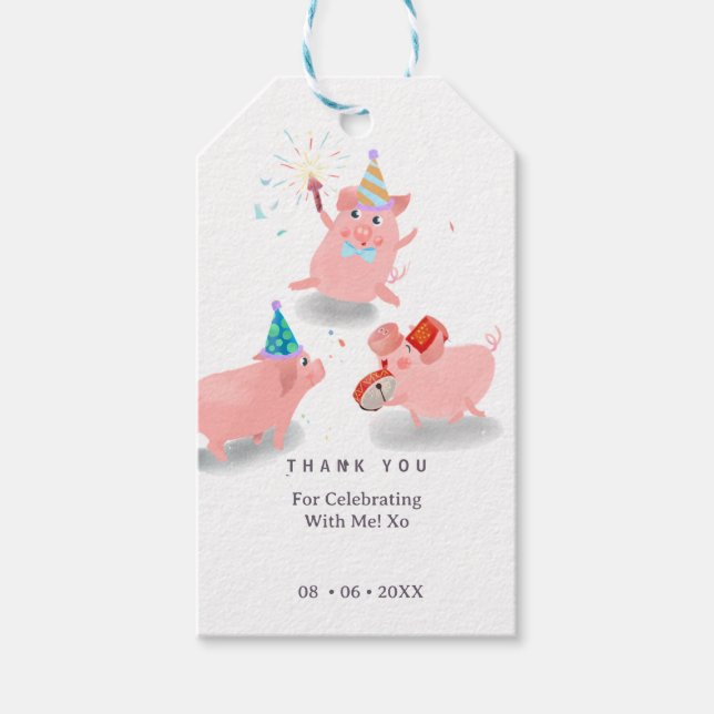  Three little pigs and the big bad wolf Presentetikett (Framsidan)