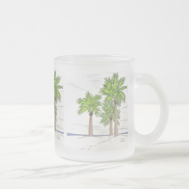 THREE PALMS mugg (frostat glas) (Höger)