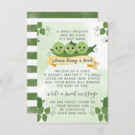 Three Peas Pod Books For Baby Request Card Insert Inbjudningar