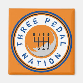 THREE PEDAL NATION Magnet