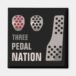 THREE PEDAL NATION Magnet