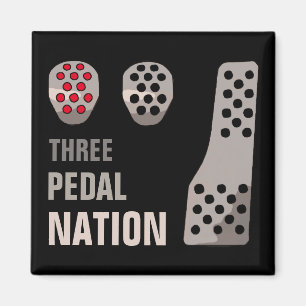 THREE PEDAL NATION Magnet