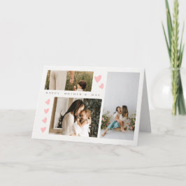 Three Photo Happy Mothers Day Greeting Card Kort