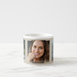 Three photos and name, beige Sci-Fi Frame Espressomugg