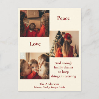Three Picture Holiday Card Helg Vykort