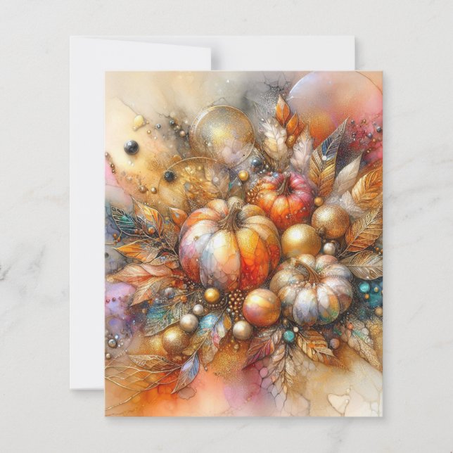 Three Pumpkin Autumn Fall Scrapbook Paper (Framsida)
