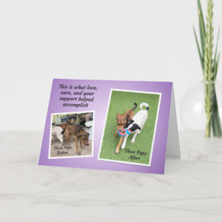 Three Pups TCHS Thank You Kort