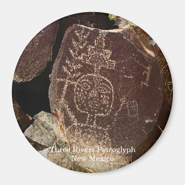 Three Rivers Petroglyph Magnet (Framsidan)