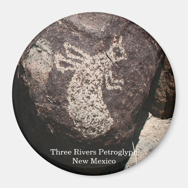Three Rivers Petroglyph Magnet (Framsidan)