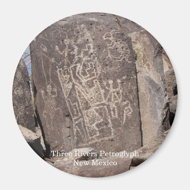 Three Rivers Petroglyph Magnet (Framsidan)