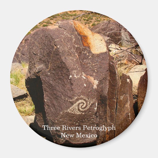 Three Rivers Petroglyph Magnet (Framsidan)