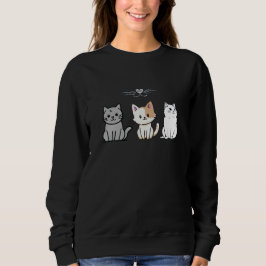 Three Sitting Cartoon Cats T Shirt