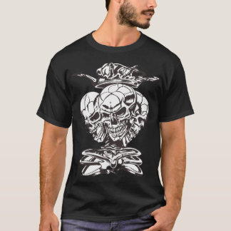Three Skulls with Crown T Shirt