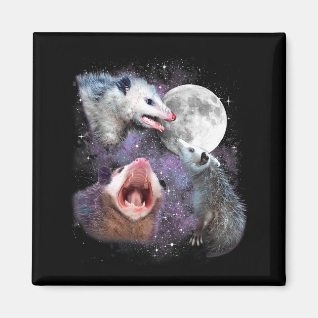 Three Ssums Moon 3 Osums Dead Moon Weird Cursed Me Magnet (Framsidan)
