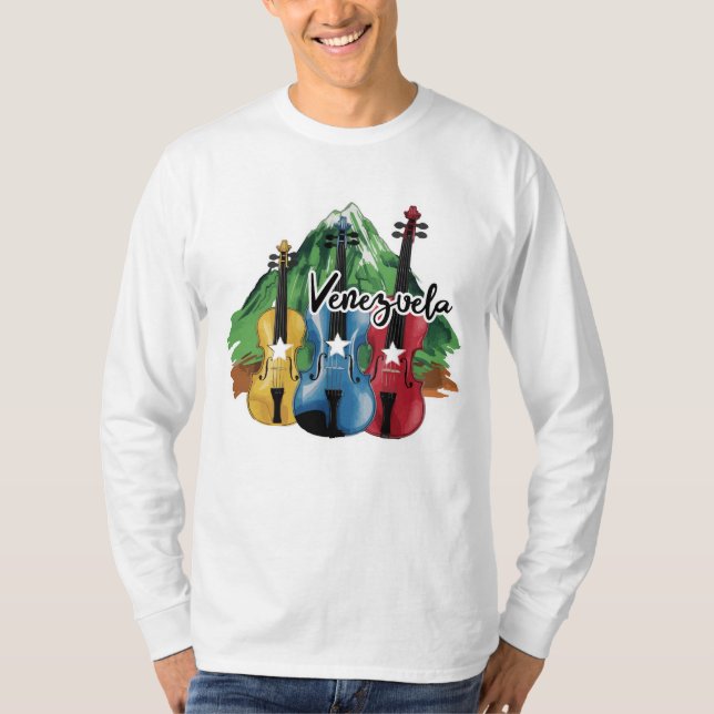 three Venezuelan violins T Shirt (Framsida)