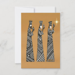 Three Wise Men Black & White Christmas Nativity Inbjudningar