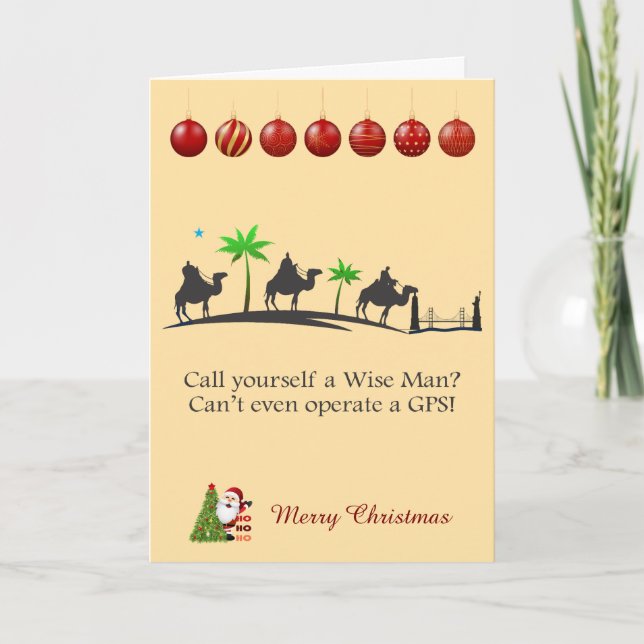 Three wise men Christmas Kort (Framsida)