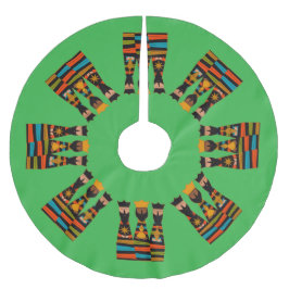 Three Wise Men Modern Mid-Century Julgransmatta Borstad Polyester