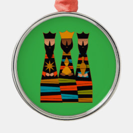 Three Wise Men Modern Mid-Century Julgransprydnad Metall