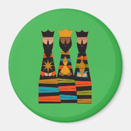 Three Wise Men Modern Mid-Century Magnet