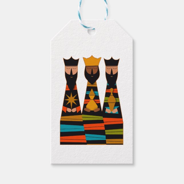 Three Wise Men Modern Mid-Century Presentetikett (Framsidan)