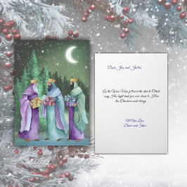 Three Wise Men On Their Sacred Journey Helgkort