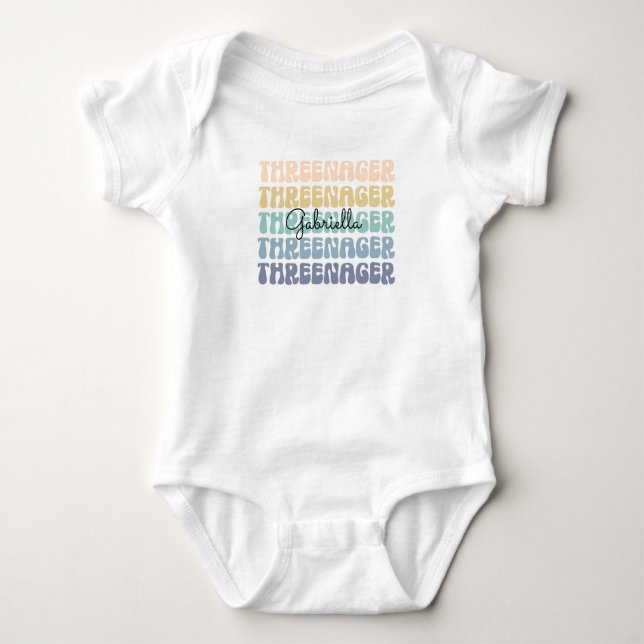 Threenager, 3:e födelsedagen, födelsedagen Småbarn T Shirt (Framsida)