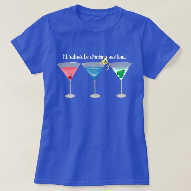 Threetinis blandad MartinisT-tröja T Shirt (Design framsida)