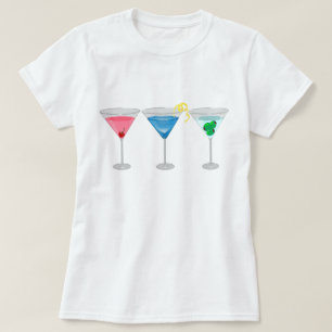 Threetinis blandad MartinisT-tröja T Shirt