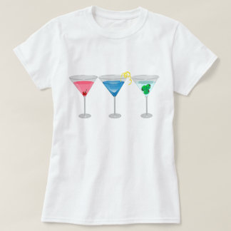 Threetinis blandad MartinisT-tröja T Shirt