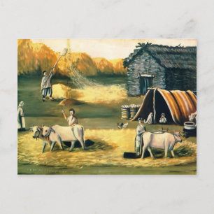 Threshing Yard. God kväll. från Niko Pirosmani Vykort