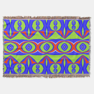 Thrid Blanket Modern grönt Red Blue väv mönster Filt